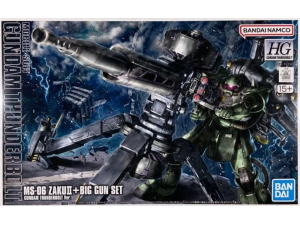 Gundam Gunpla HG 1/144 MS-06 Zaku II + Big Gun Set Thunderbolt Ver