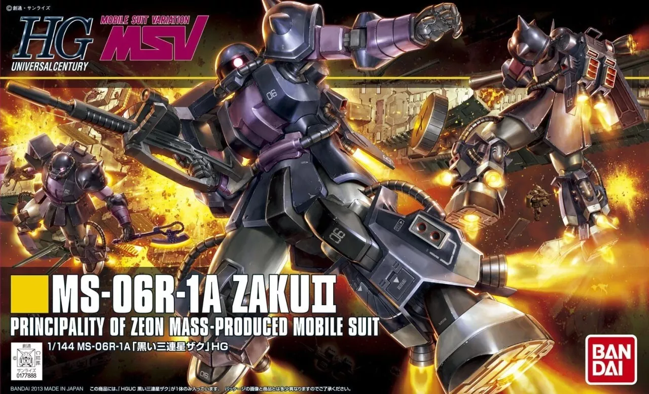 Maquette Gundam HGUC 1/144 MS-06R-2 ZAKU II - Kit à Monter Pour Fans De Robot Et Collectionneurs