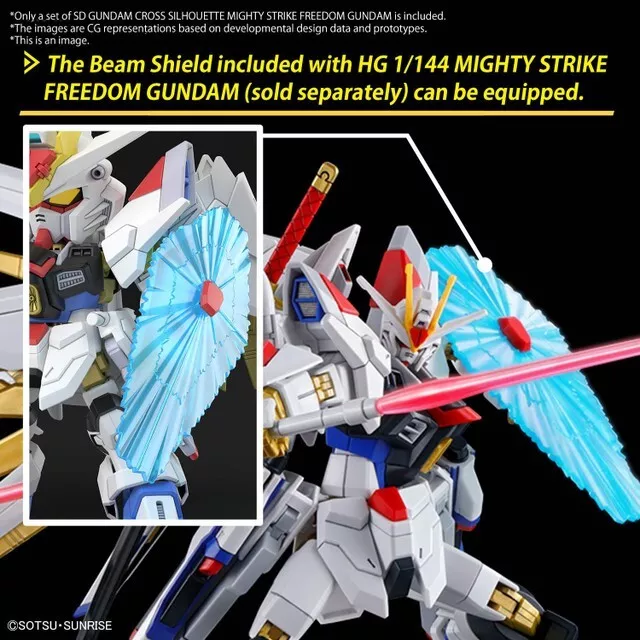Gundam Gunpla SD Cross Silhouette Mighty Strike Freedom Gundam – Image 10