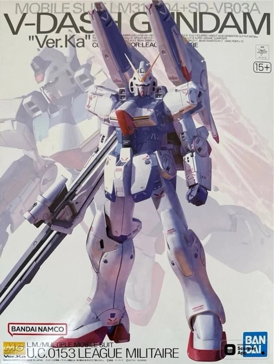 Gundam Gunpla MG 1/100 V-Dash Gundam Ver.Ka